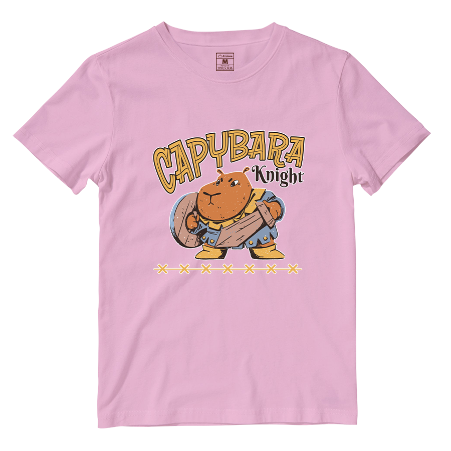 Cotton Shirt: Capybara Knight