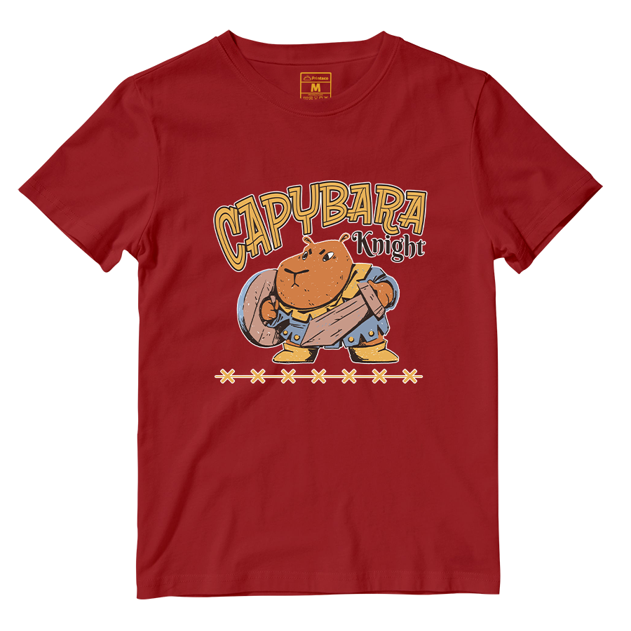 Cotton Shirt: Capybara Knight