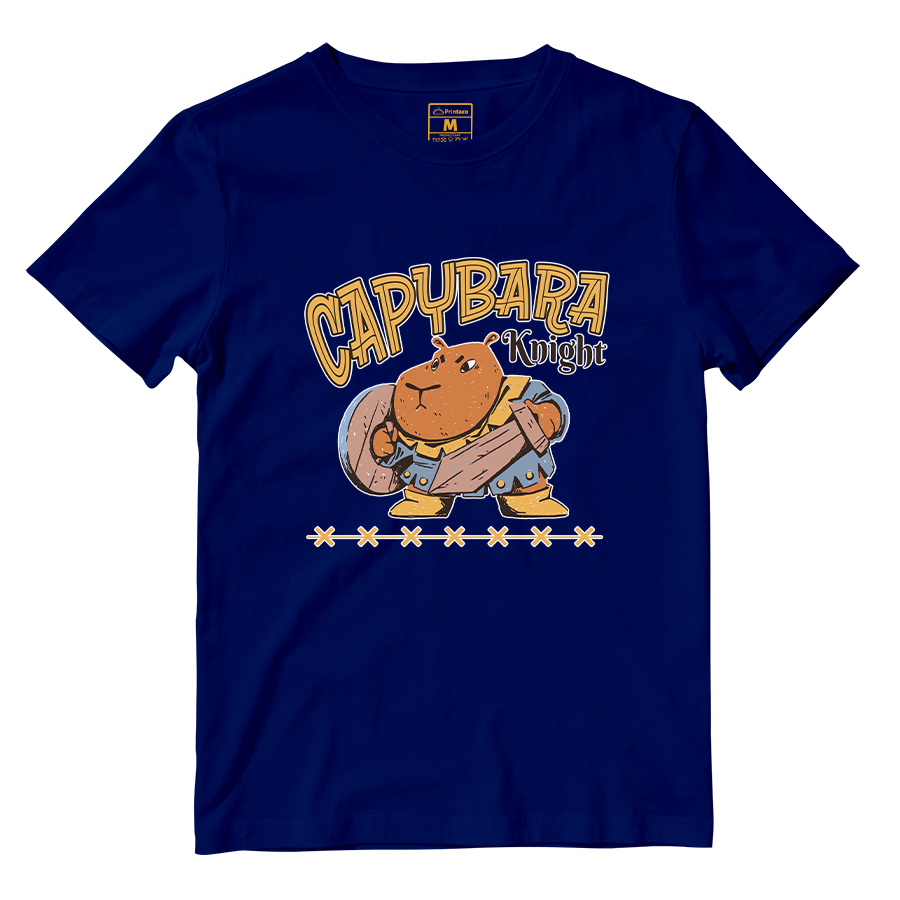 Cotton Shirt: Capybara Knight