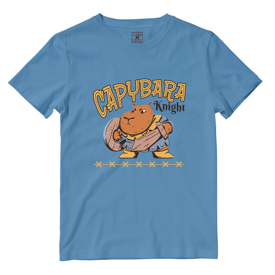 Cotton Shirt: Capybara Knight