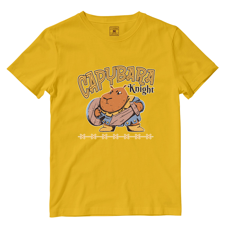Cotton Shirt: Capybara Knight