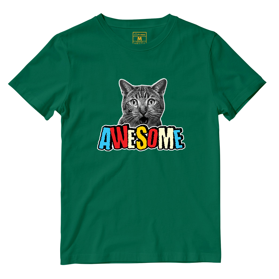 Cotton Shirt: Cat Awesome