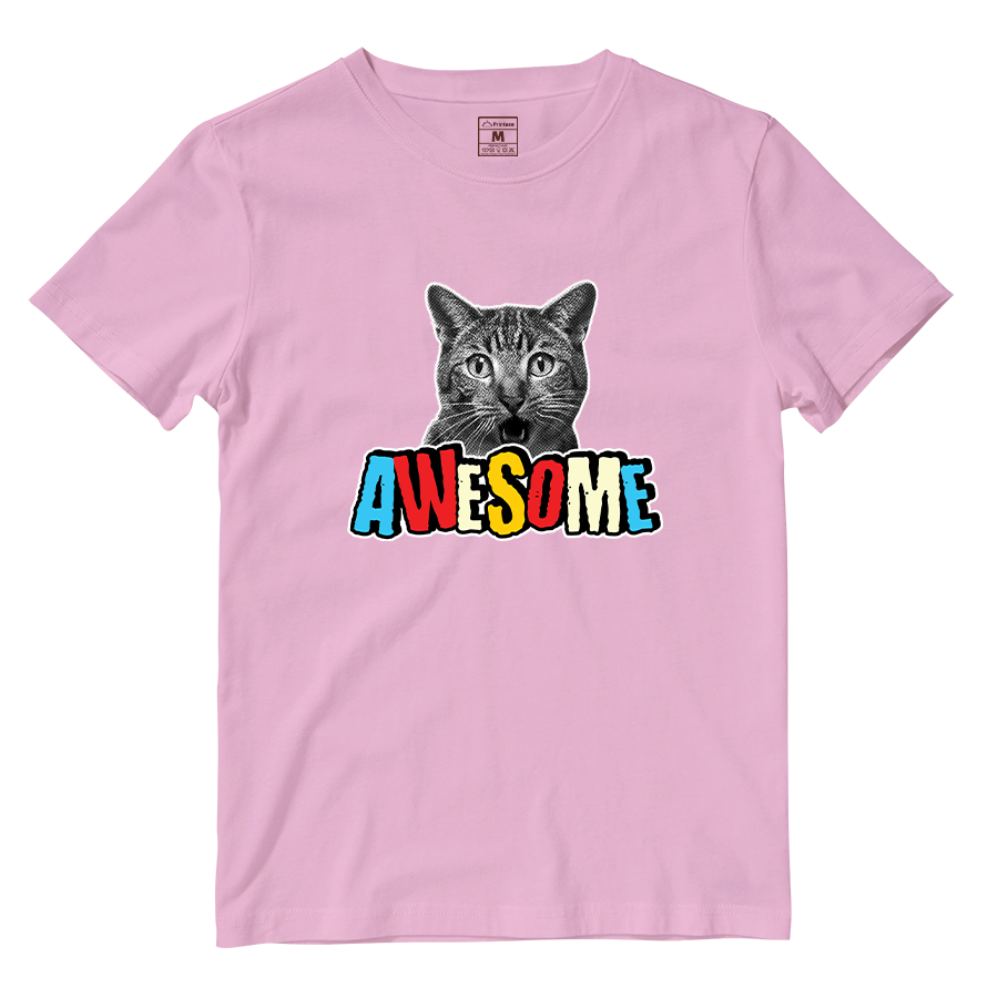 Cotton Shirt: Cat Awesome
