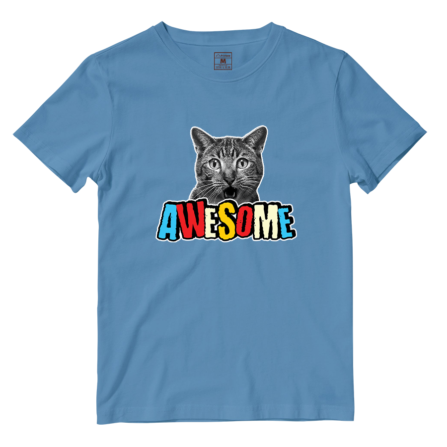Cotton Shirt: Cat Awesome