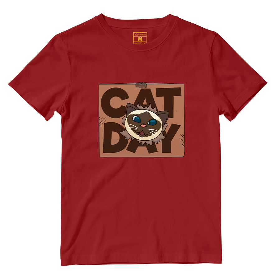 Cotton Shirt: Cat Day