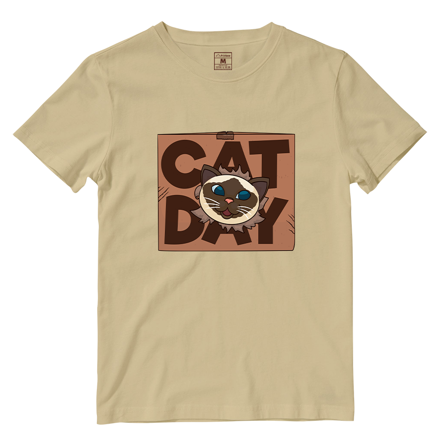 Cotton Shirt: Cat Day