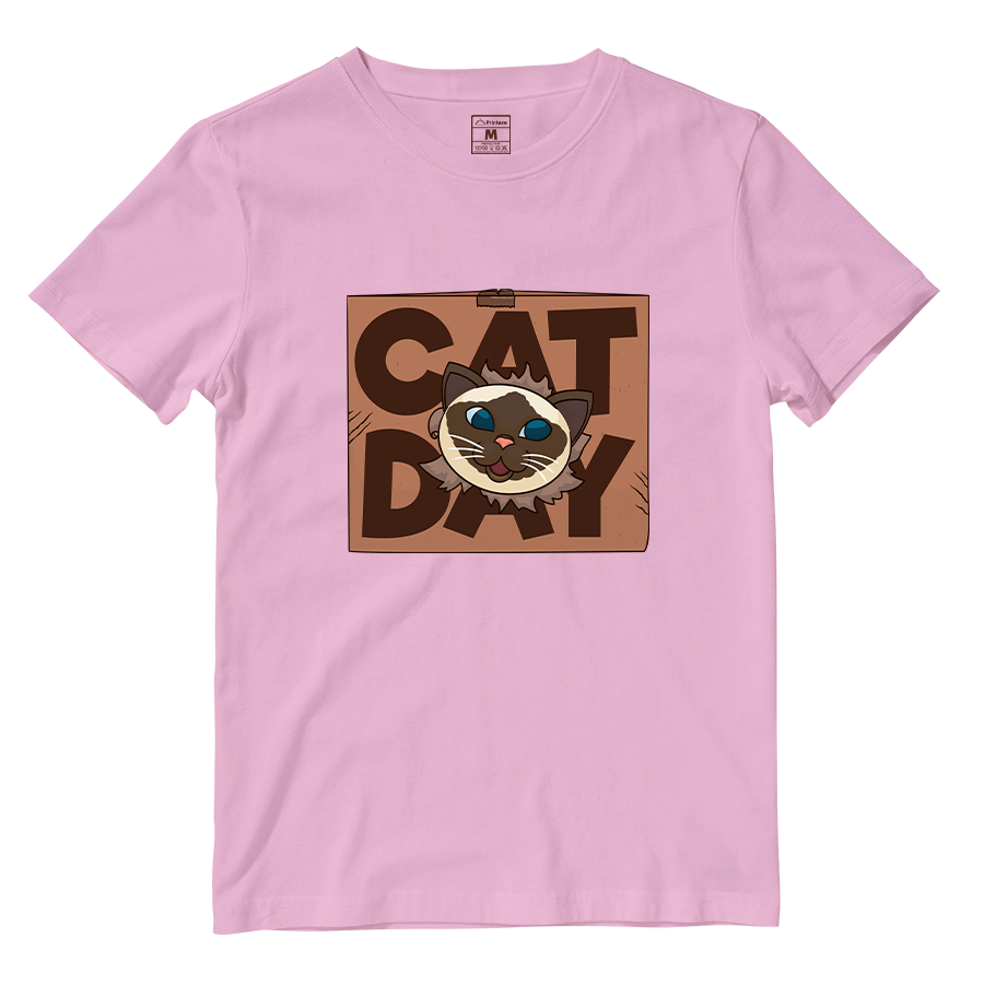 Cotton Shirt: Cat Day