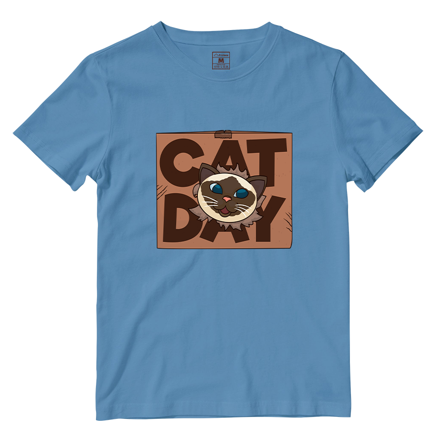 Cotton Shirt: Cat Day