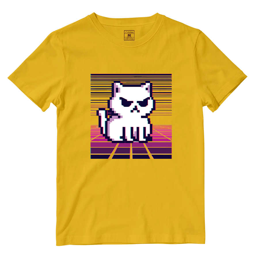 Cotton Shirt: Cat Digital