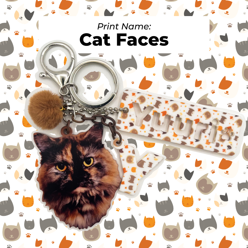 Acrylic Pet Bag Charm: Cat Pompom Set
