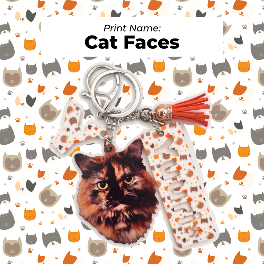 Acrylic Pet Bag Charm: Cat Tassel Set