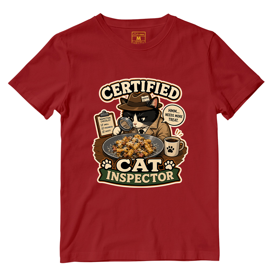 Cotton Shirt: Cat Inspector