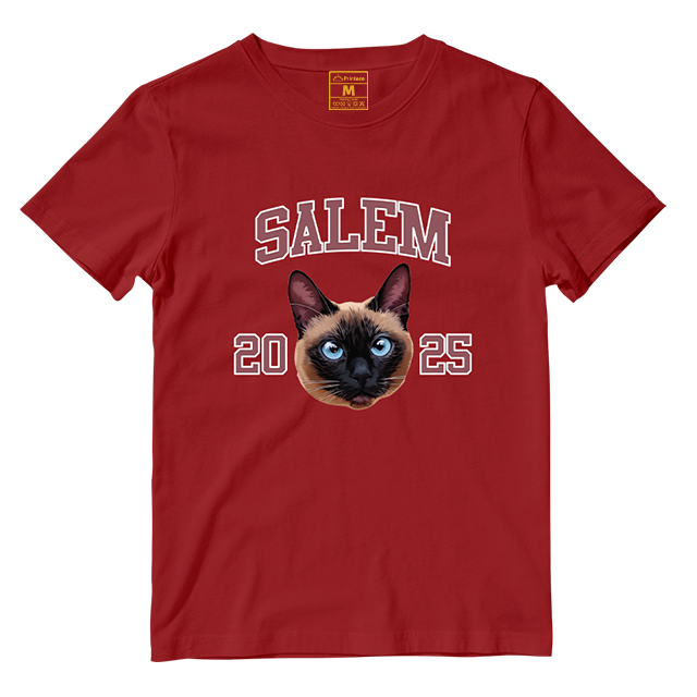 Cotton Shirt: Custom Varsity Cat