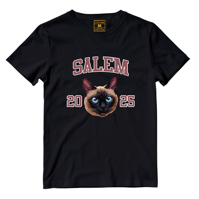 Cotton Shirt: Custom Varsity Cat