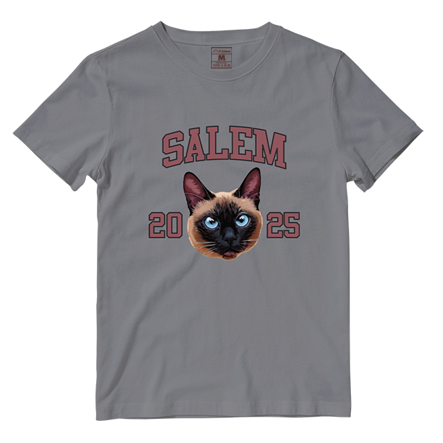 Cotton Shirt: Custom Varsity Cat