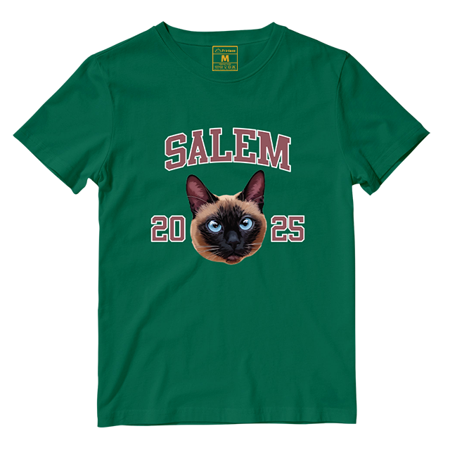 Cotton Shirt: Custom Varsity Cat