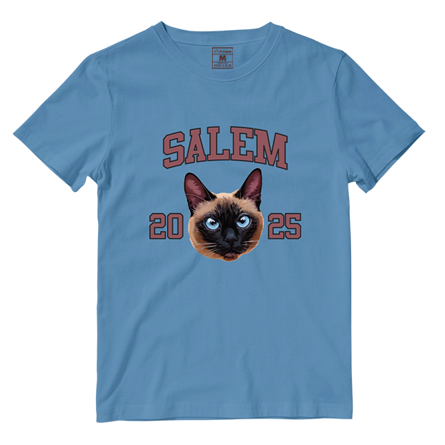Cotton Shirt: Custom Varsity Cat