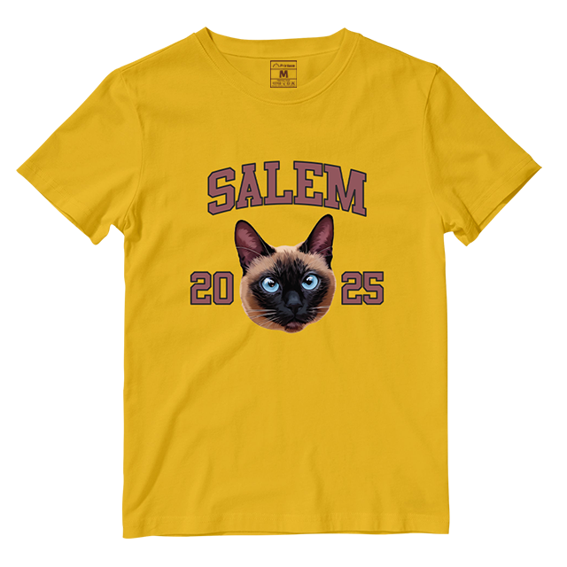 Cotton Shirt: Custom Varsity Cat
