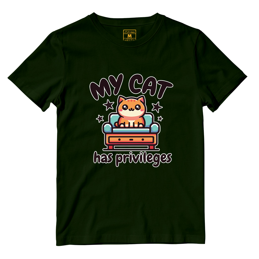Cotton Shirt: Cat Privileges