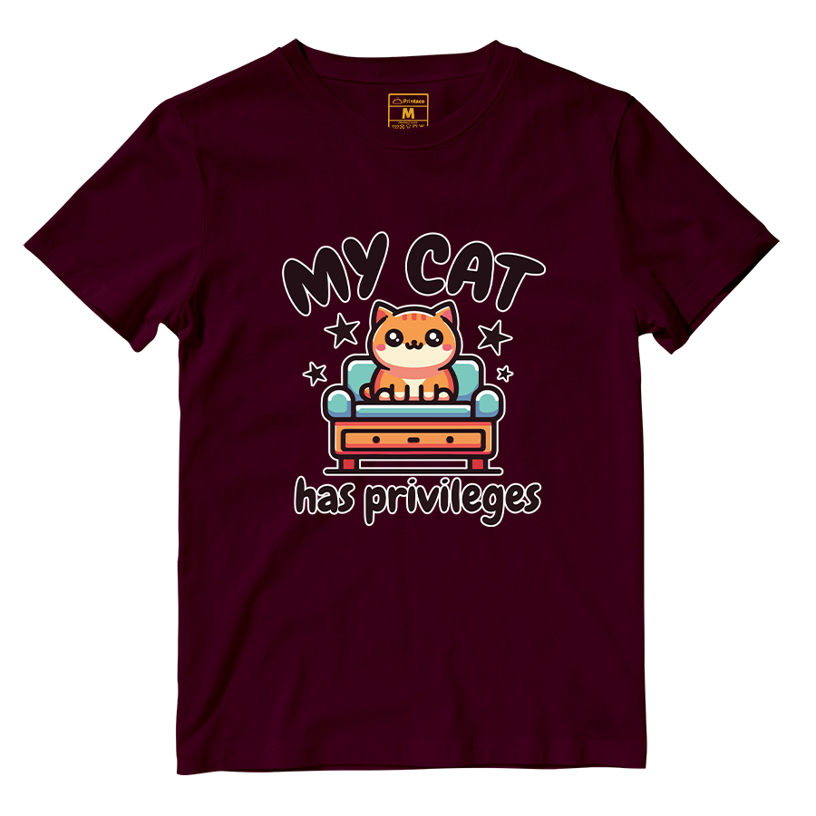 Cotton Shirt: Cat Privileges