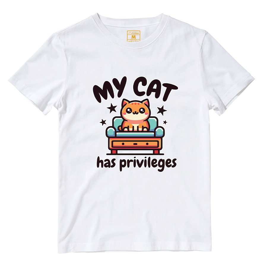 Cotton Shirt: Cat Privileges