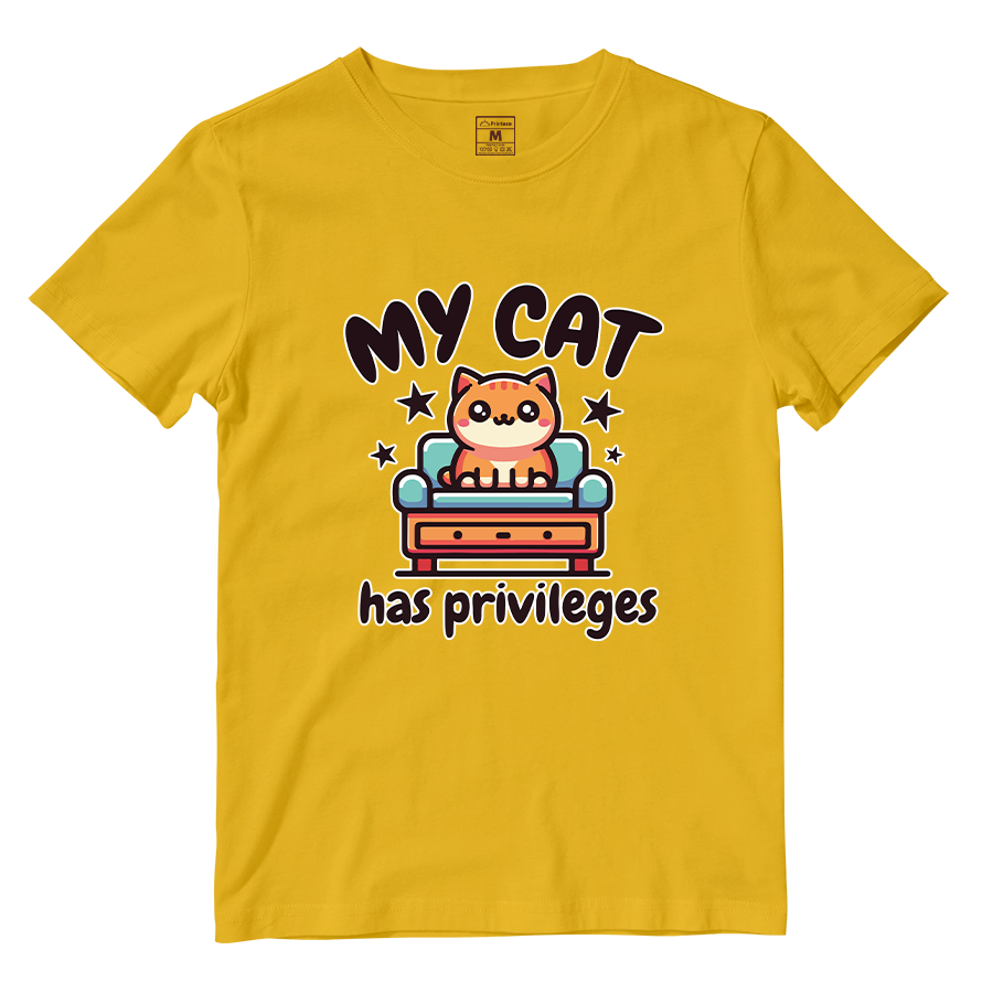 Cotton Shirt: Cat Privileges