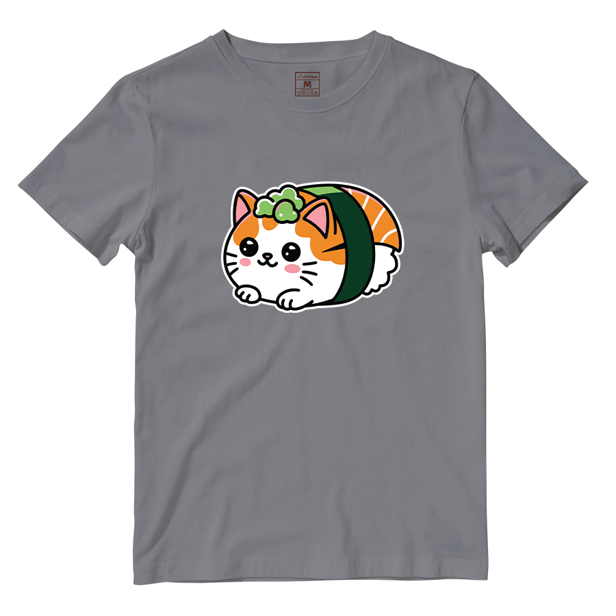 Cotton Shirt: Cat Sushi