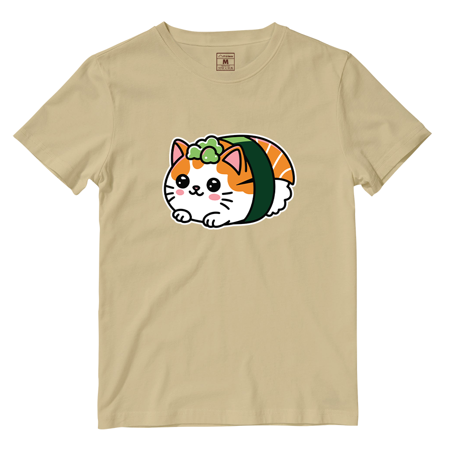 Cotton Shirt: Cat Sushi