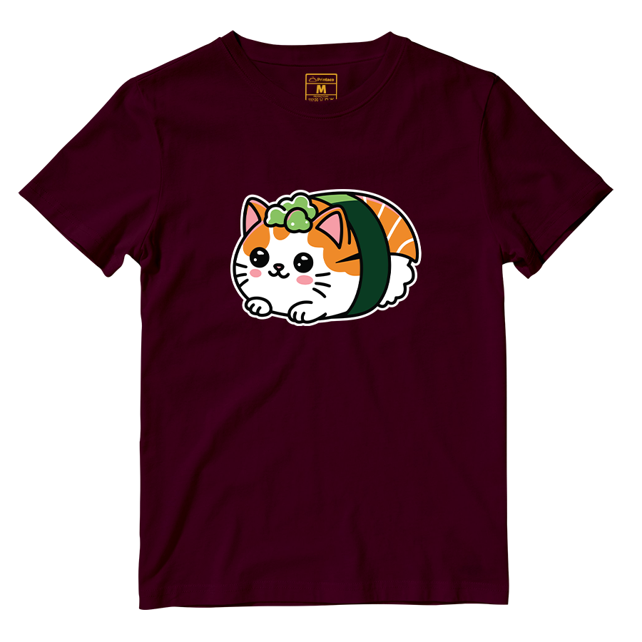 Cotton Shirt: Cat Sushi