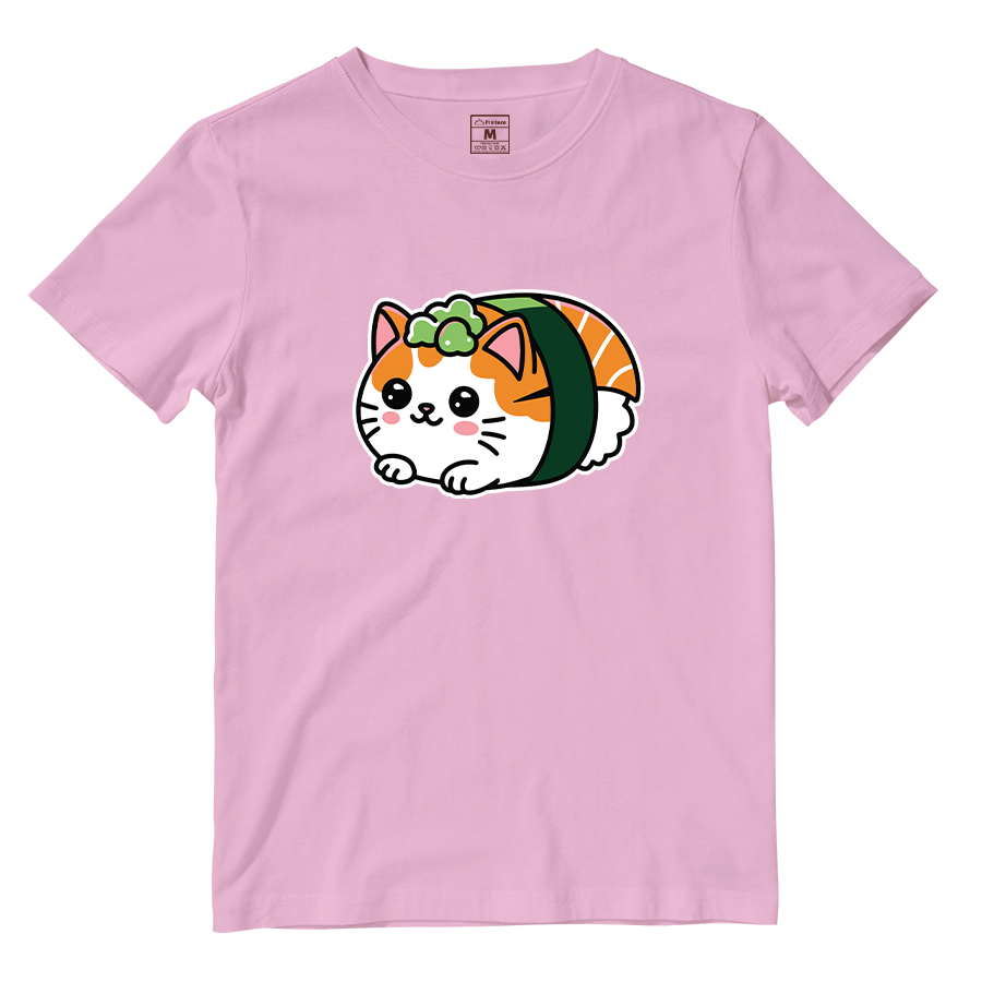 Cotton Shirt: Cat Sushi