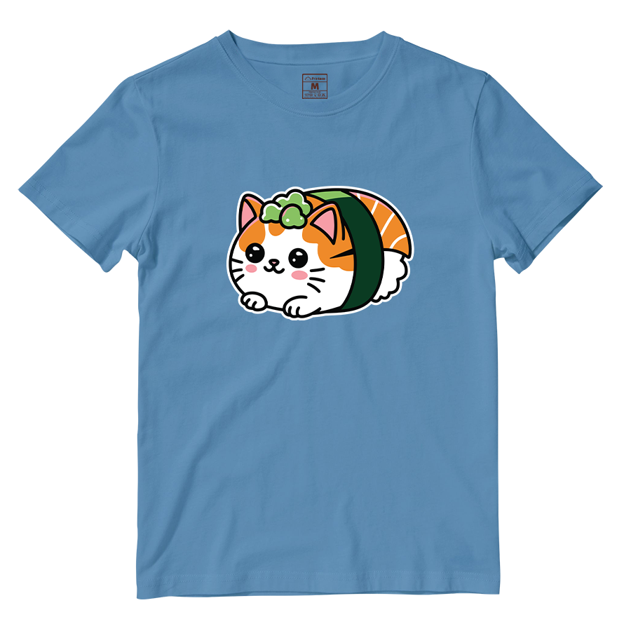 Cotton Shirt: Cat Sushi