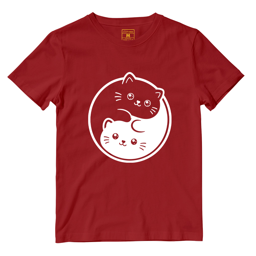 Cotton Shirt: Cat Yin Yang