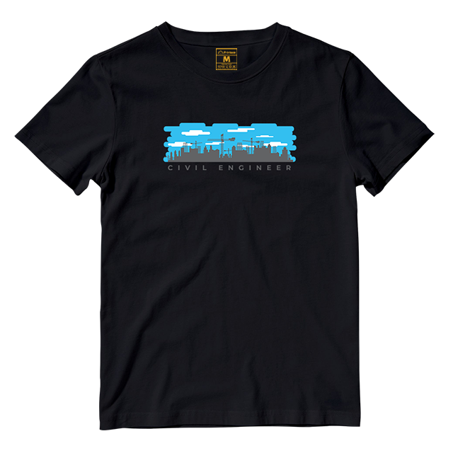 Cotton Shirt: Civil Engineer Skyline
