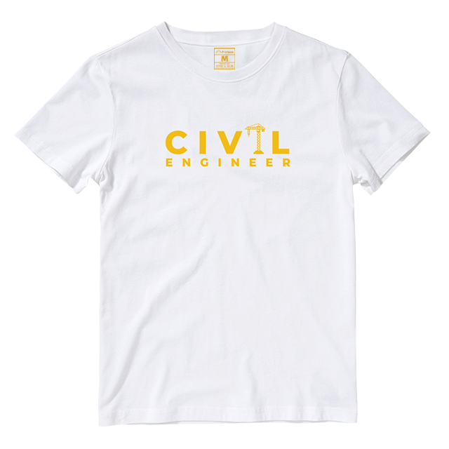 Cotton Shirt: Civil Engineer Yellow