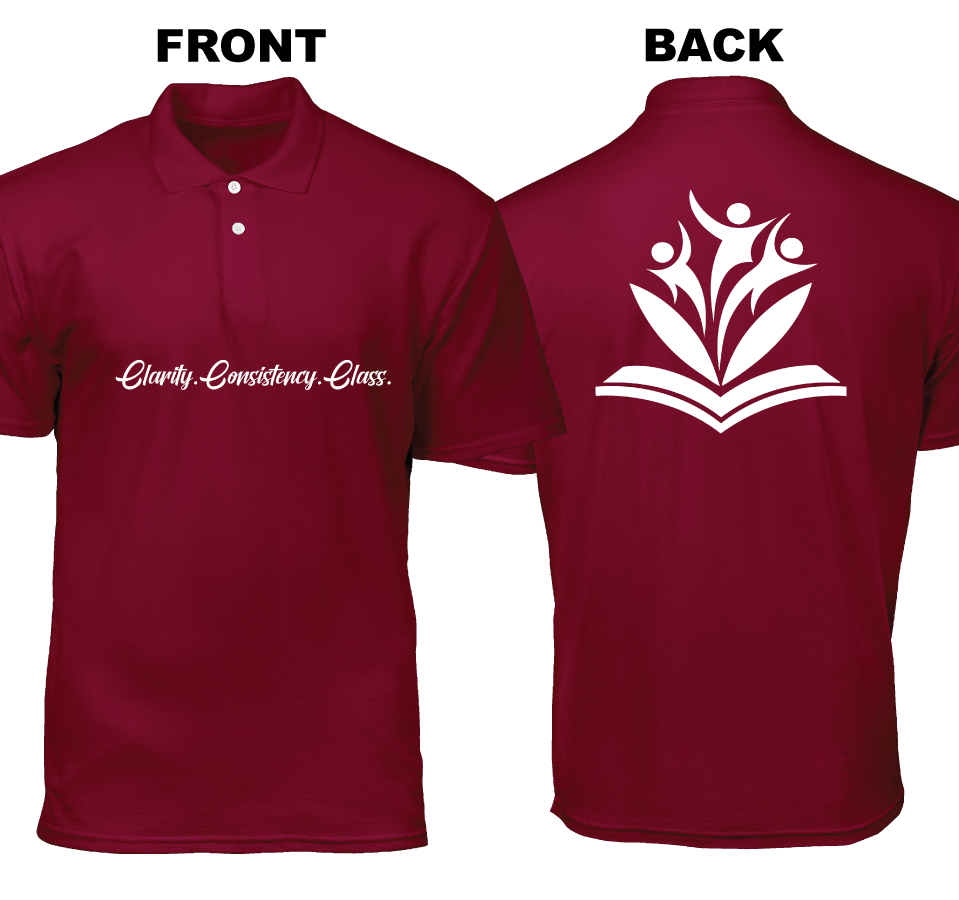 Cotton Polo Shirt: Clarity Consistency Class (Front and Back)