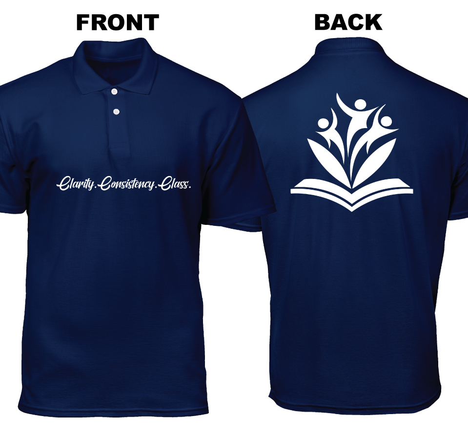 Cotton Polo Shirt: Clarity Consistency Class (Front and Back)