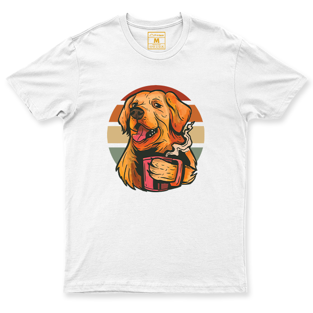 C.Spandex Shirt: Coffee Golden Retriever
