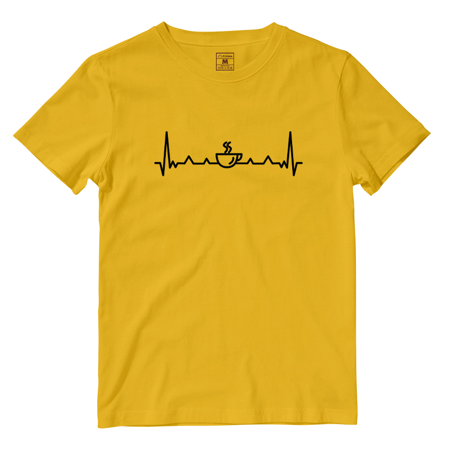 Cotton Shirt: Coffee Heartbeat