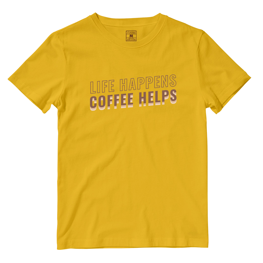 Cotton Shirt: Coffee Helps