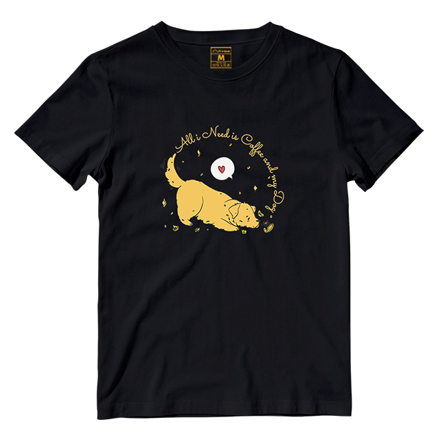 Cotton Shirt: Coffee and Dog