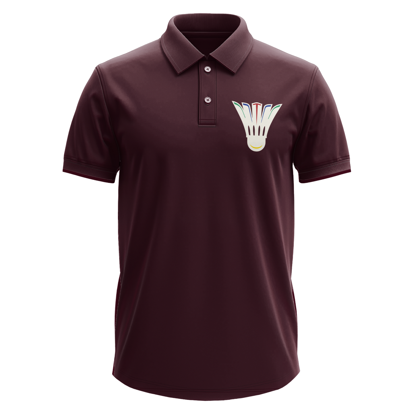Drifit Polo Shirt: Colorful Shuttlecock Pocket