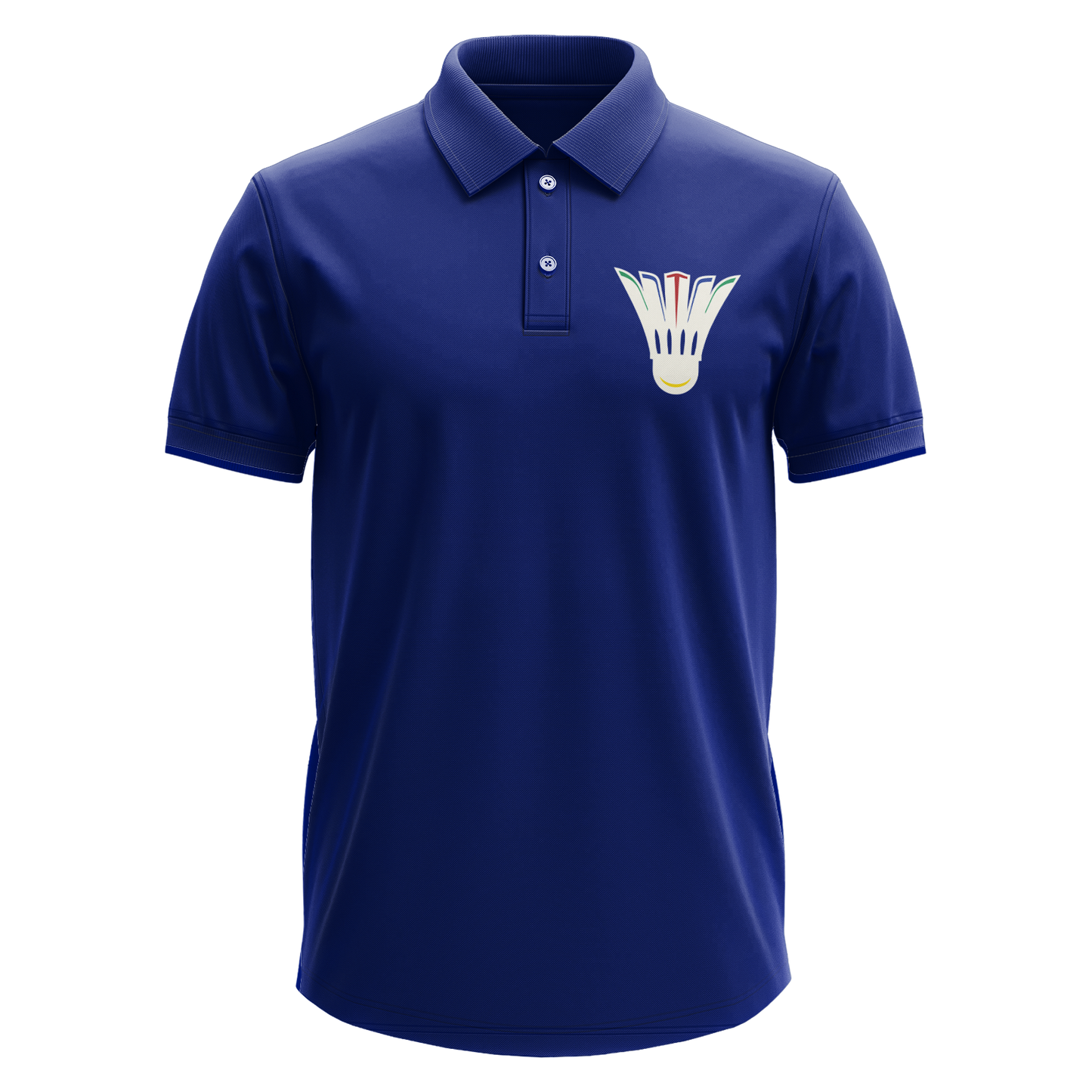 Drifit Polo Shirt: Colorful Shuttlecock Pocket