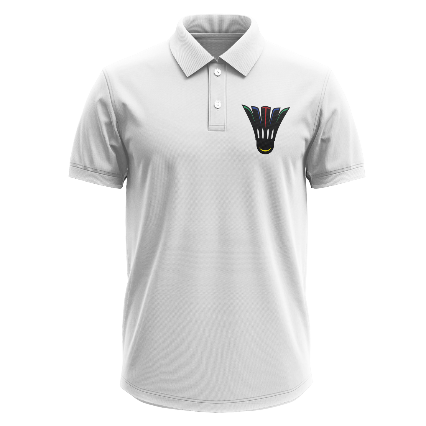 Drifit Polo Shirt: Colorful Shuttlecock Pocket