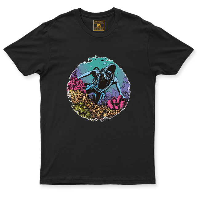 Drifit Shirt: Coral Reef Diver