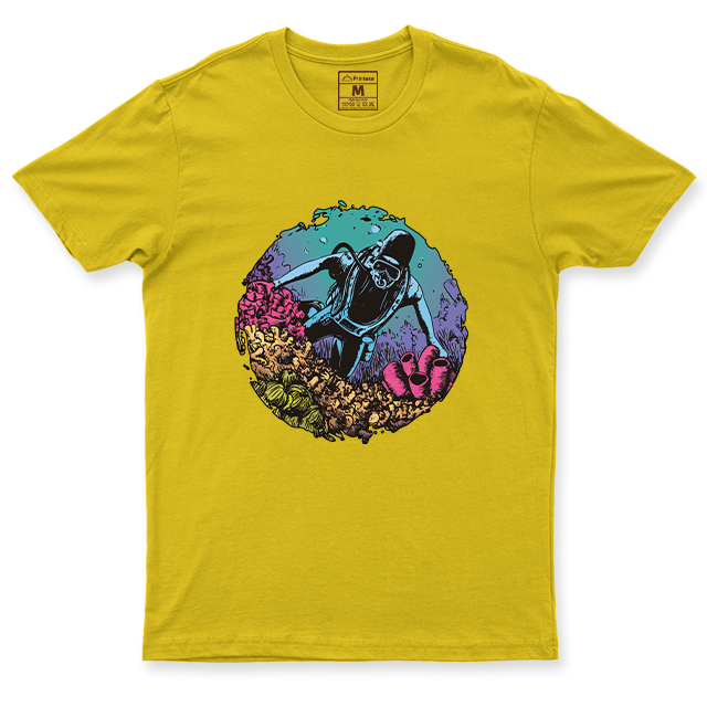 Drifit Shirt: Coral Reef Diver