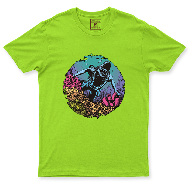 Drifit Shirt: Coral Reef Diver