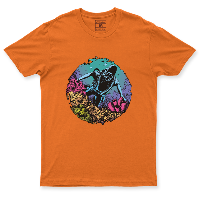 Drifit Shirt: Coral Reef Diver