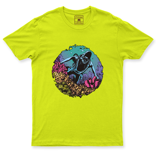Drifit Shirt: Coral Reef Diver