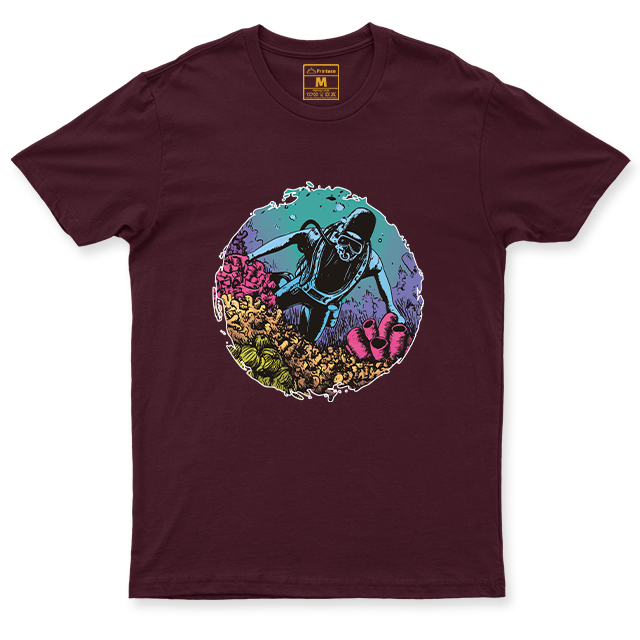 Drifit Shirt: Coral Reef Diver