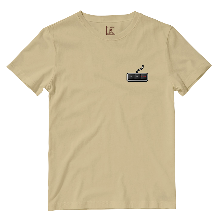 Cotton Shirt: Ctrl Alt Survive Pocket
